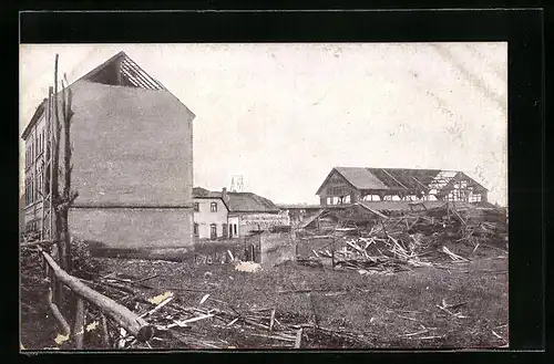 AK Chemnitz, Sturm-Katastrophe am 27. Mai 1916, Zerstörte Häuser