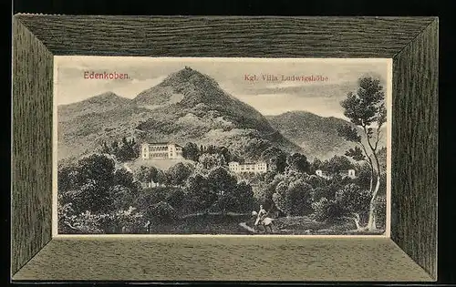 Passepartout-AK Edenkoben, Königliche Villa Ludwigshöhe