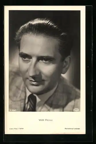 AK Schauspieler Willi Rose mit gegeltem Haar