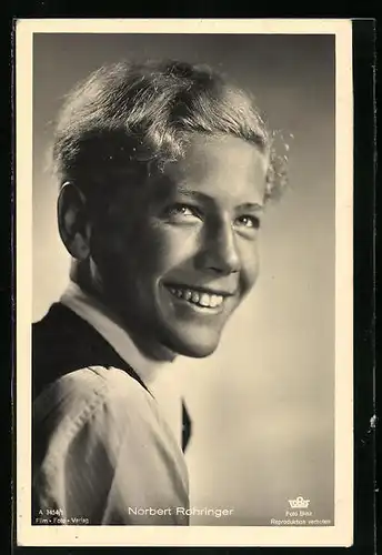 AK Schauspieler Norbert Rohringer von der Seite