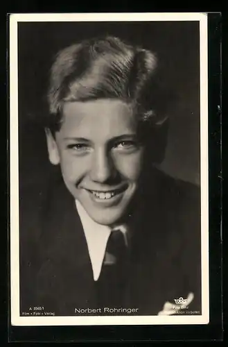 AK Schauspieler Norbert Rohringer schwarzweiss