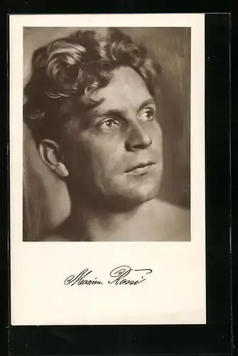 AK Schauspieler Maxim Rossi mit einem angespannten Blick