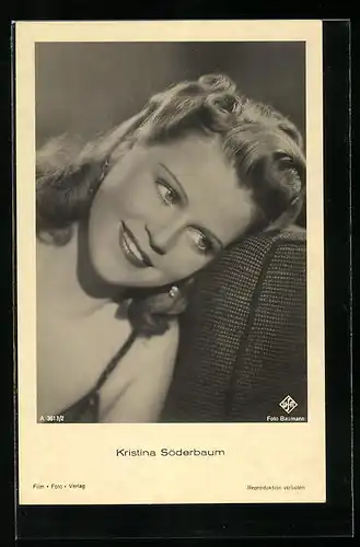 AK Schauspielerin Kristina Söderbaum schwarzweiss