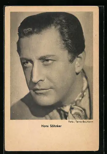 AK Schauspieler Hans Söhnker von der Seite