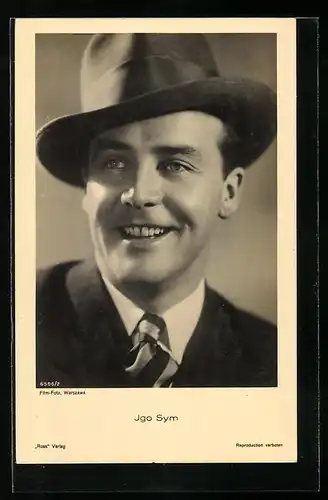 AK Schauspieler Igo Sym lächelt mit den Zähnen
