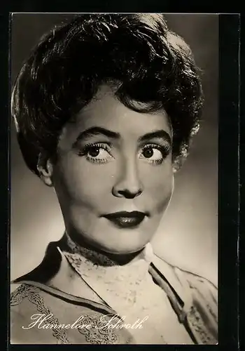 AK Schauspielerin Hannelorre Schroth schwarzweiss