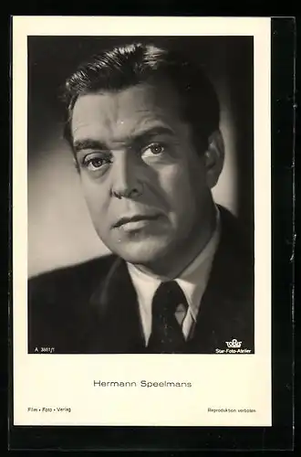 AK Schauspieler Hermann Speelmans im Anzug