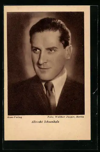 AK Schauspieler Albrecht Schoenhals in Krawatte