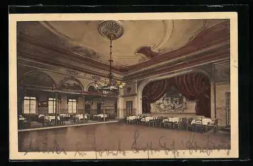 AK Dreussen in S.-A., Gasthof Dreussen, Innenansicht des grossen Saals
