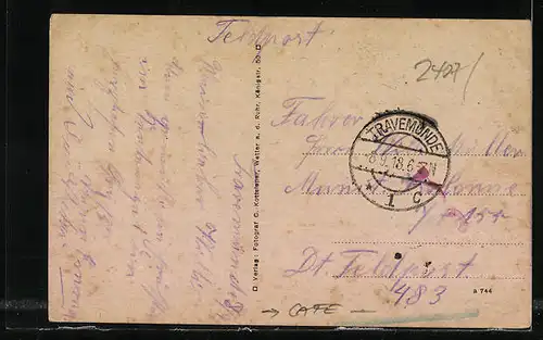 AK Travemünde, Cafe Seetempel mit Aussenbereich