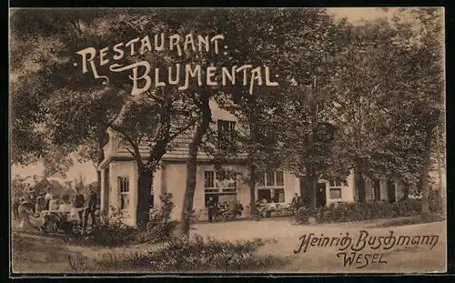 AK Wesel, Restaurant Blumental von Heinrich Buschmann