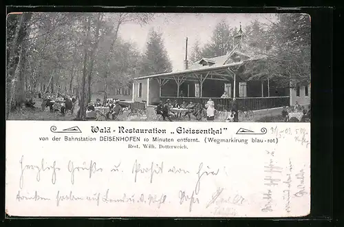 AK Deisenhofen, Wald-Restauration Gleissenthal mit Garten