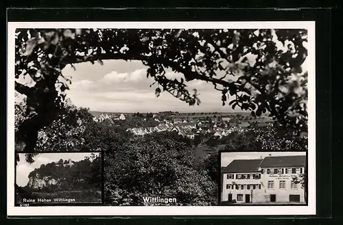 AK Wittlingen, Teilansicht, Gasthaus zum Rössle, Ruine Hohen Wittlingen