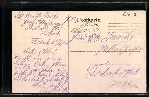 AK Schwartau, Gasthaus Waldhalle mit Garten