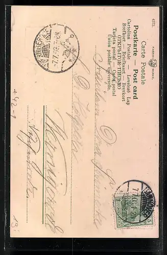 Präge-AK Hannover, XIV. Bundesschiessen 1903, Ritter in goldener Rüstung