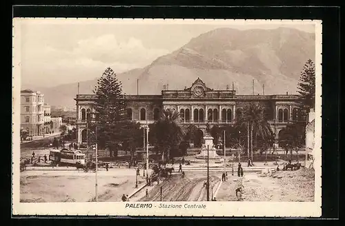 AK Palermo, Stazione Centrale, Strassenbahn