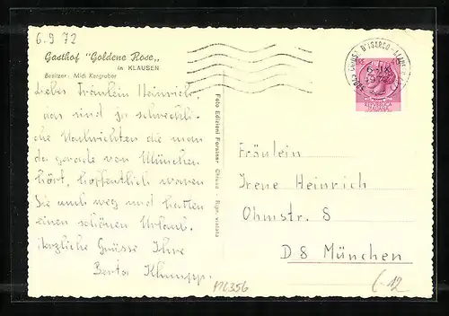 AK Klausen, Gasthof Goldene Rose