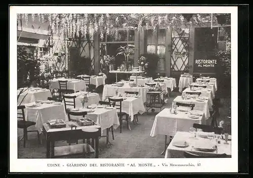 AK Udine, Giardino del Ristorante Al Monte, Via Mercatovecchio 17