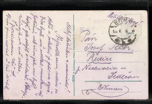 AK Enns, Ortspartie mit Kirche