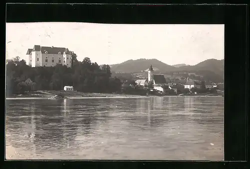 AK Grein a.d. Donau, Flusspartie, Strudengau