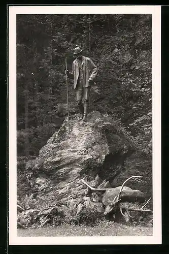 AK Bad Ischl, Kaiser Jagdstandbild