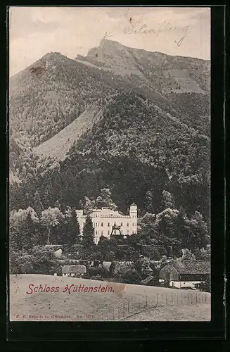 AK Hüttenstein, Schloss Hüttenstein gegen Gebirge