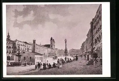 AK Linz, Ortspartie am Hauptplatz