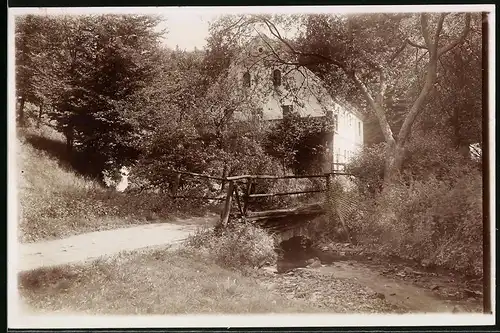 Fotografie Brück & Sohn Meissen, Ansicht Niederau, Partie an der Buschmühle