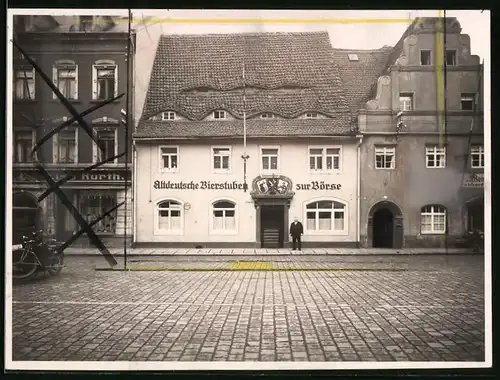 Fotografie Brück & Sohn Meissen, Ansicht Meissen i. Sa., Strassenpartie an der Altdeutsche Bierstube zur Börse