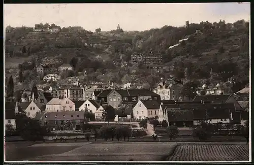Fotografie Brück & Sohn Meissen, Ansicht Radebeul, Blick in den Ort mit Wohnhäsuern