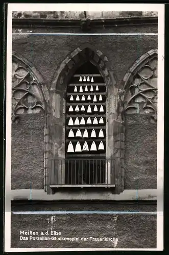 Fotografie Brück & Sohn Meissen, Ansicht Meissen i. Sa., Blick auf das Porzellan-Glockenspiel der Frauenkirche