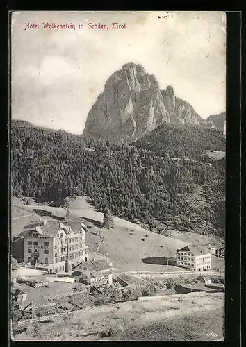 AK Gröden, Blick auf das Hotel Wolkenstein