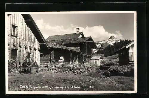 AK Gries /Brenner, Sattelbergalm mit Wolfendorn