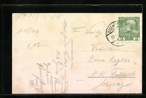 AK Judenstein bei Hall i. T., Strassenpartie mit Kirche