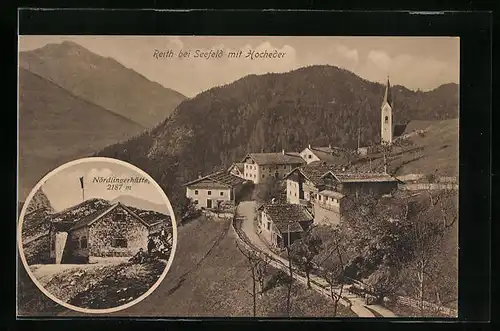 AK Reith bei Seefeld, Nördlingerhütte, Panorama mit Hocheder