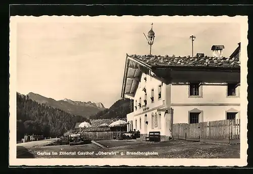 AK Gerlos im Zillertal, Gasthof Oberwirt g. Brandbergkolm