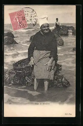 AK Type de Mouliere, Muschelfischerin