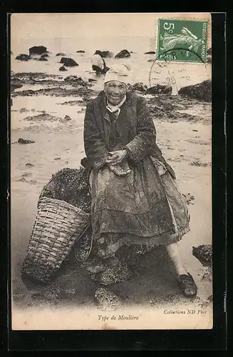 AK Type de Mouliere, Muschelfischerin