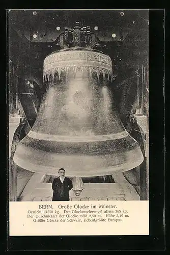 AK Bern, Grosse Glocke im Münster