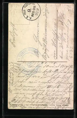 AK Leb wohl mein Bräutchen, Soldat mit Dienstmädchen