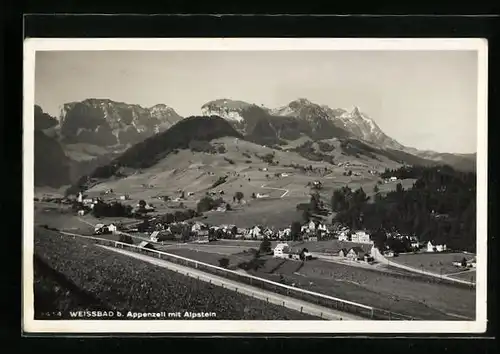 AK Weissbad, Gesamtansicht mit Alpstein