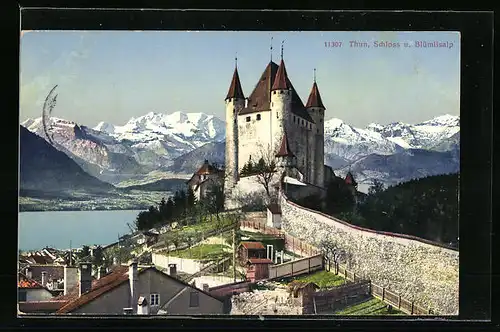 AK Thun, Schloss und Blümlisalp