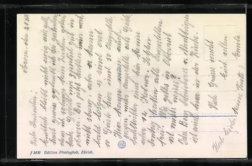 AK Arosa, Ortsansicht im Winter aus der Vogelschau