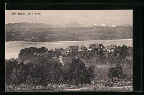 AK Hohenegg bei Meilen, Ortsansicht mit Fernblick