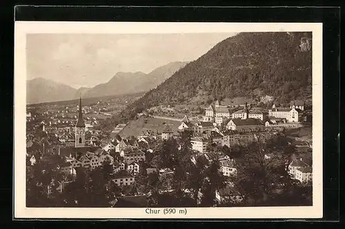 AK Chur, Teilansicht mit Bergblick