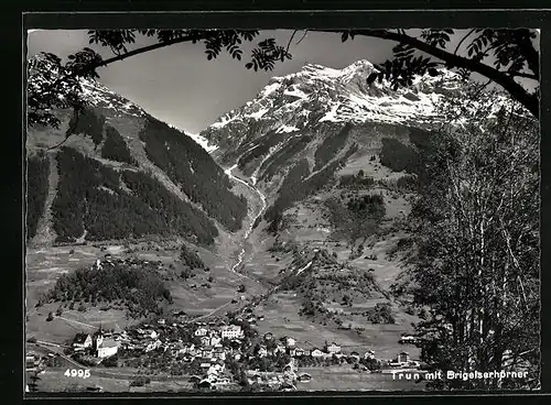 AK Trun, Ortsansicht mit Brigelserhörner