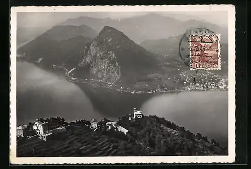 AK Monte Bré, Fliegeraufnahme des Ortes