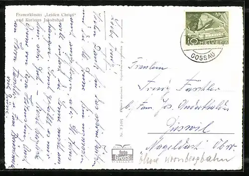 AK Jakobsbad b. Gonten, Fliegeraufnahme des Ortes