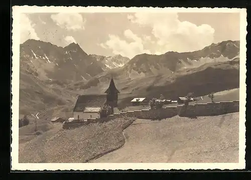 AK Arosa, Bergkirchli mit Rothorn