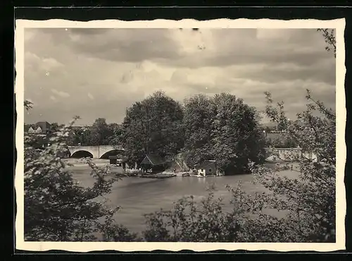 AK Rheinfelden, Burgkastell mit Uferpartie